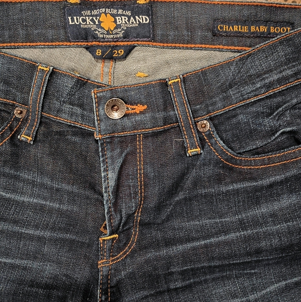 Lucky Brand Women's Charlie Baby Boot Jeans - Dark Blue